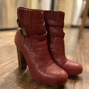 BCBG Red leather heel